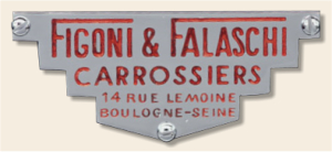 1936 Delahaye 135 Competition Convertible Figoni et Falaschi logo badge