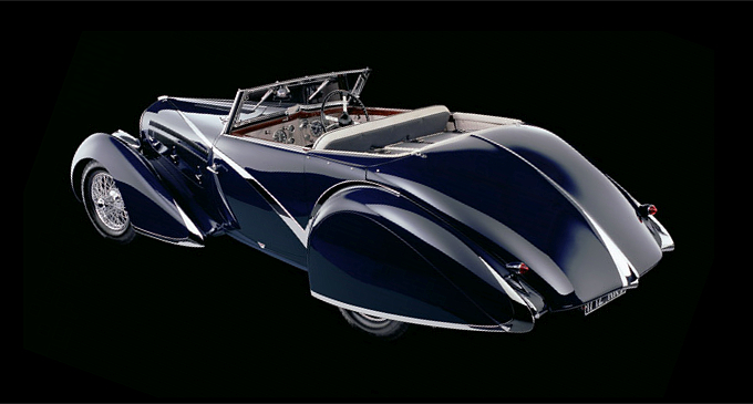 1936 Delahaye 135 Competition Convertible Figoni et Falaschi from left side rear
